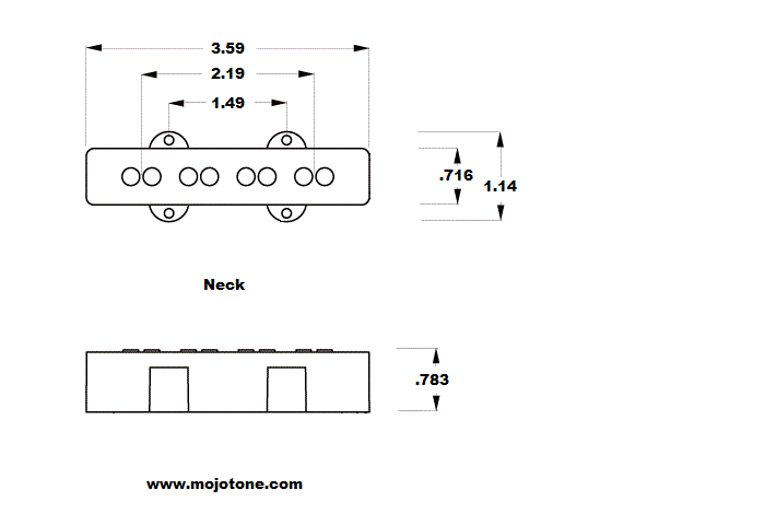 70's Clone Jazz Bass® Pickup - Image 2