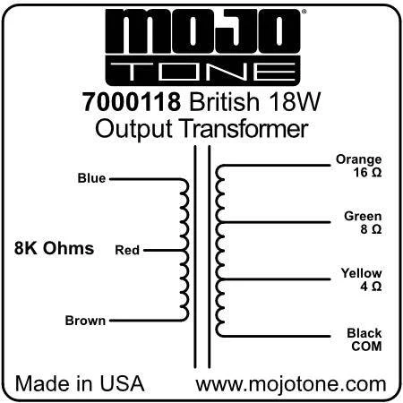 British Style 18W Output Transformer (Direct Replacement for the Marshall® 18W) - Image 2