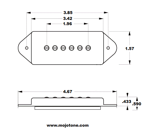 Clone P-90 Dogear Pickup - Image 2