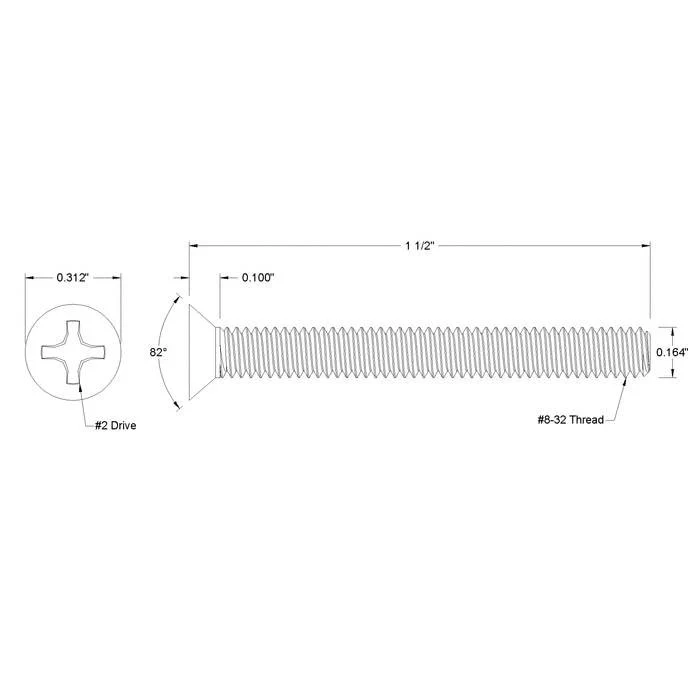Fender Style Speaker Mounting Screw (Set of 12) - Image 2