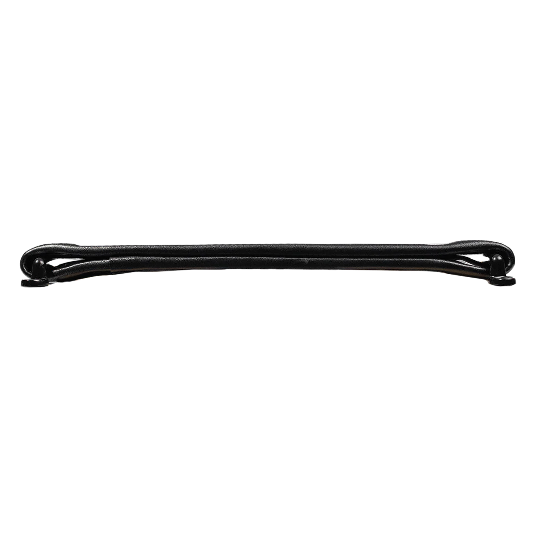 Large Black Leather Handle with Black Mounting Brackets - Image 3