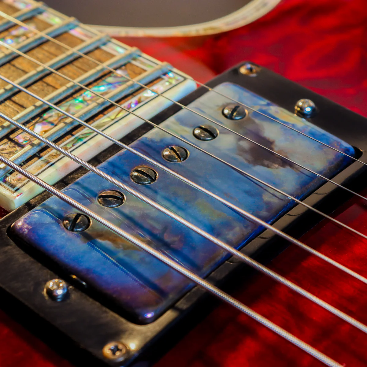 Mojotone Nebula 50mm Humbucker Pickup Cover and Polepiece Set - Image 3