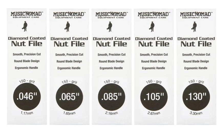 Music Nomad 5 pc. Bass Diamond Coated Nut File Set, with Storage Case - Image 4