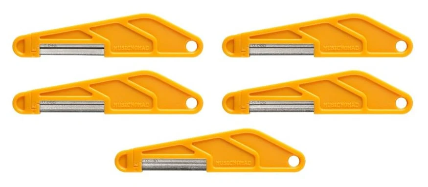 Music Nomad 5 pc. Bass Diamond Coated Nut File Set, with Storage Case - Image 5