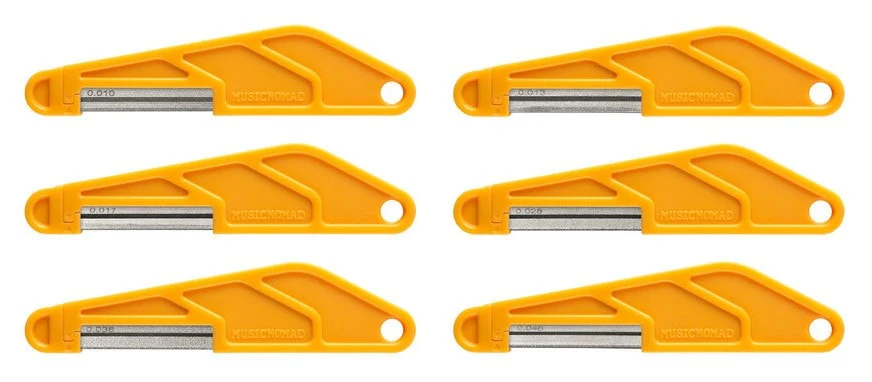 Music Nomad 6 pc. Electric Guitar Diamond Coated Nut File Set - Light Strings, with Storage Case - Image 6