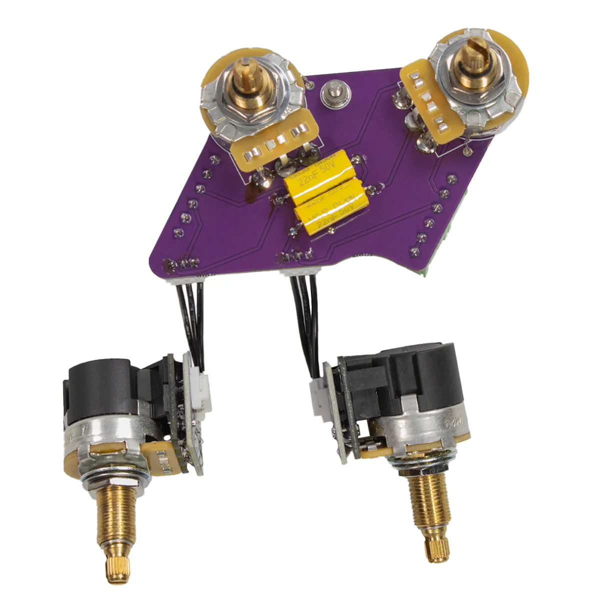 Solderless Convertible Les Paul Guitar Wiring Harness with Push-pull (Long Shaft) - Image 3
