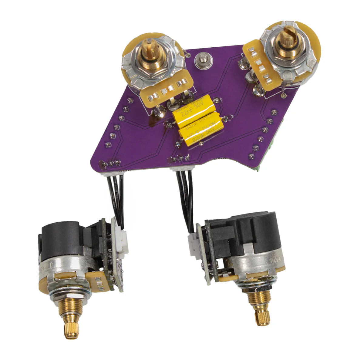 Solderless Convertible Les Paul Guitar Wiring Harness with Push-pull (Short Shaft) - Image 3