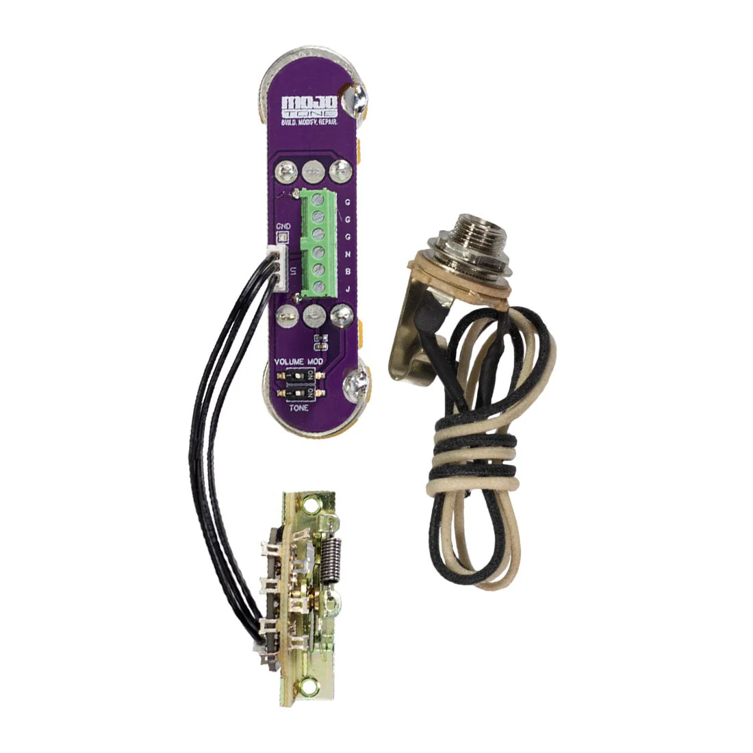 Solderless Convertible Tele 3-Way Guitar Wiring Harness- 500K Potentiometers Humbucker Pickup Version - Image 4