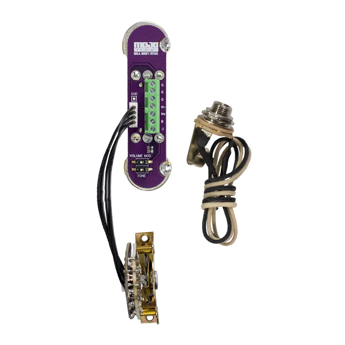 Solderless Convertible Tele 4-Way Guitar Wiring Harness- 250K Potentiometers Single Coil Pickup Version - Image 5