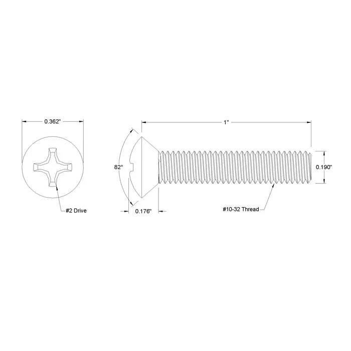Stainless Oval Head Phillips Screw For Large Handle (Set of 12) - Image 2