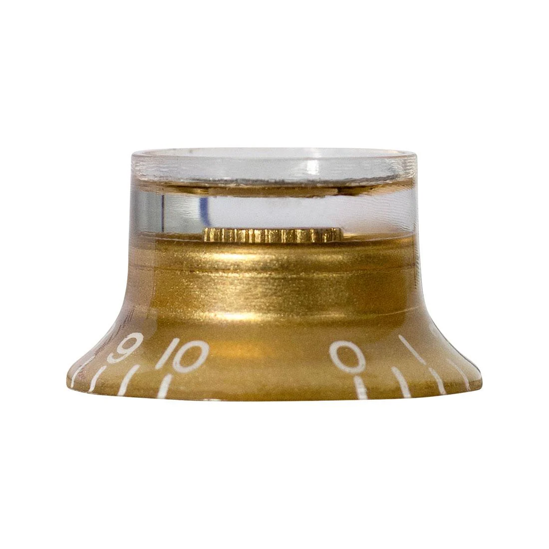 Top Hat Tone Knob (Gold/Silver) - Image 2