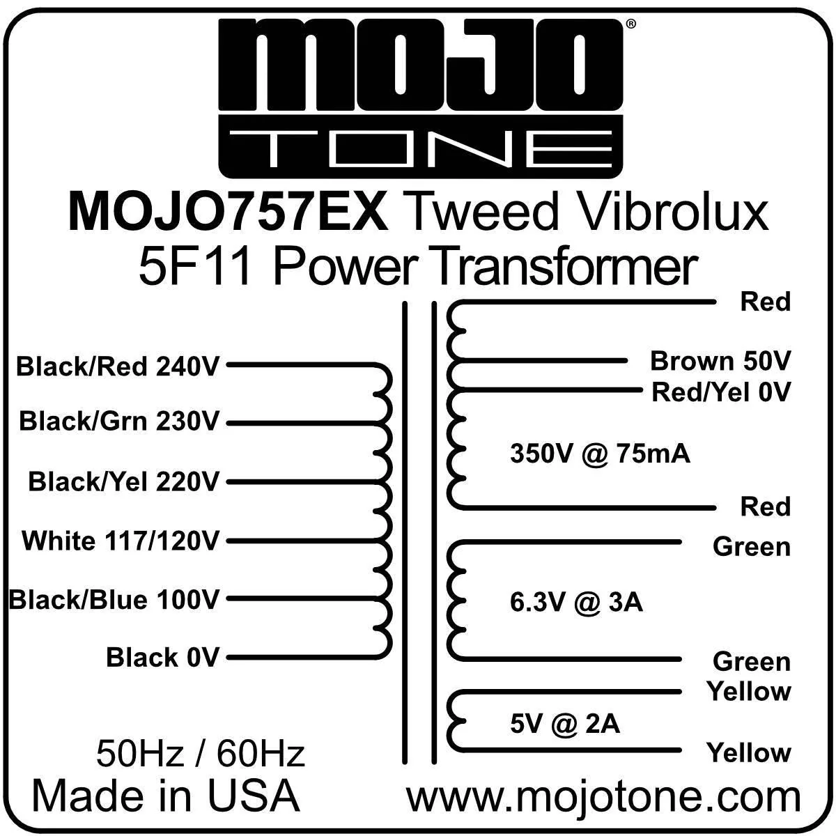 Tweed Vibrolux 5F11 Power Transformer - Image 2